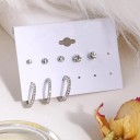 Boucles d'oreilles pour femmes avec pierres 8 pcs 3