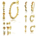 Boucles d'oreilles pour femmes avec pierres A1704 1