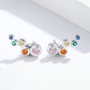 Boucles d'oreilles pour femmes avec pierres R58 2