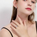 Boucles d'oreilles pour femmes avec zircons 4