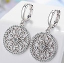 Boucles d'oreilles pour femmes en anneau avec pendentif R114 2