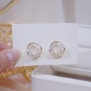 Boucles d'oreilles pour femmes en cercle irrégulier 3