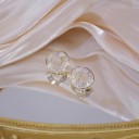 Boucles d'oreilles pour femmes en cercle irrégulier 4