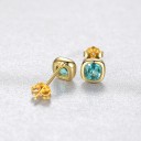 Boucles d'oreilles pour femmes en forme de carré avec cristal 8