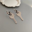 Boucles d'oreilles pour femmes en forme de cerceau avec clé 6