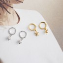 Boucles d'oreilles pour femmes en forme de cerceau avec étoile de mer 2