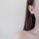 Boucles d'oreilles pour femmes en forme de cercle avec boule R95 2