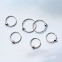 Boucles d'oreilles pour femmes en forme de cercle avec boule R95 3