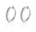 Boucles d'oreilles pour femmes en forme de cercle avec des zirconiums C1058 1