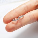 Boucles d'oreilles pour femmes en forme de cercle avec des zirconiums C1058 6