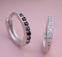 Boucles d'oreilles pour femmes en forme de cercle avec des zircons C1056 4