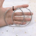 Boucles d'oreilles pour femmes en forme de cercle avec des zircons G132 4
