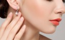 Boucles d'oreilles pour femmes en forme de cercle avec pendentif perle 3