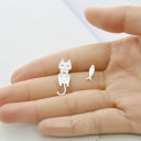 Boucles d'oreilles pour femmes en forme de chat et de poisson 5