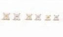 Boucles d'oreilles pour femmes en forme de fleurs avec des zirconiums 2
