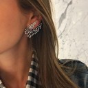 Boucles d'oreilles pour femmes en plumes de paon 1