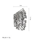 Boucles d'oreilles pour femmes en plumes de paon 6