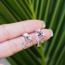 Boucles d'oreilles pour femmes grenouilles 3