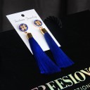 Boucles d'oreilles pour femmes ornées de franges J3196 6