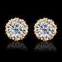 Boucles d'oreilles pour hommes avec zircon J1492 1