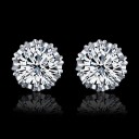 Boucles d'oreilles pour hommes avec zircon J1492 2
