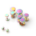 Boucles d'oreilles pour hommes en forme d'haltère J2943 4