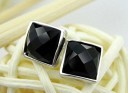 Boucles d'oreilles pour hommes en forme de carré J3359 3