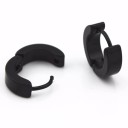 Boucles d'oreilles pour hommes en forme de cercle J1493 2