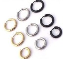 Boucles d'oreilles pour hommes en forme de mini anneau J2161 2