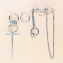 Boucles d'oreilles pour hommes - Ensemble de 4 pièces 2