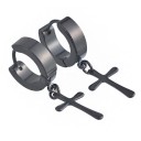 Boucles d'oreilles pour hommes - Mini croix J2160 5