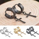 Boucles d'oreilles pour hommes - Mini croix J2160 1