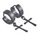 Boucles d'oreilles pour hommes - Mini croix J2160 2
