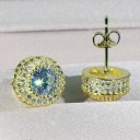 Boucles d'oreilles puces avec zircon 8