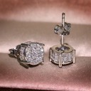 Boucles d'oreilles puces avec zircon 6