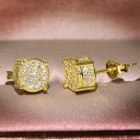 Boucles d'oreilles puces avec zircon 5