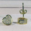 Boucles d'oreilles puces avec zircon 11