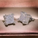 Boucles d'oreilles puces avec zircon 9