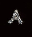 Boucles d'oreilles puces avec zircon 44