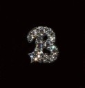Boucles d'oreilles puces avec zircon 34