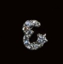 Boucles d'oreilles puces avec zircon 45