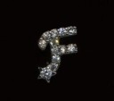 Boucles d'oreilles puces avec zircon 48