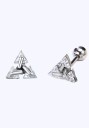 Boucles d'oreilles puces avec zircon G1023 9