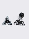 Boucles d'oreilles puces avec zircon G1023 8