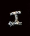 Boucles d'oreilles puces avec zircon 52