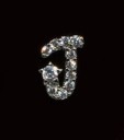 Boucles d'oreilles puces avec zircon 50