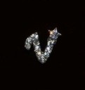 Boucles d'oreilles puces avec zircon 49