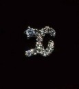 Boucles d'oreilles puces avec zircon 54