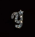 Boucles d'oreilles puces avec zircon 53