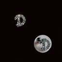 Boucles d'oreilles puces avec zircon 5